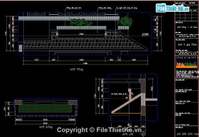 Bản vẽ chi tiết,biệt thự đẹp 2,8.9x13m,biệt thự 8.9x13m